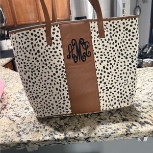 Marleylilly Stylish Brown and Black Tote Bag